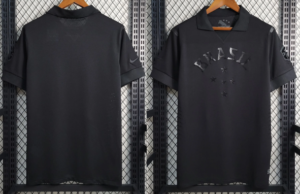 Brazil Retro Black Jersey 13/14 - Custom (One Piece)